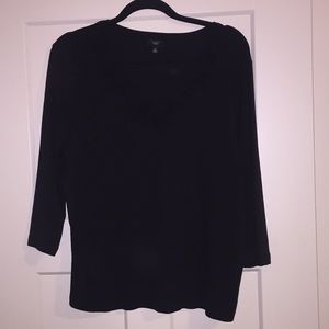 Black shirt with detailed Neckline